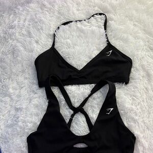 Gymshark Black Cross-Back Sports Bra
